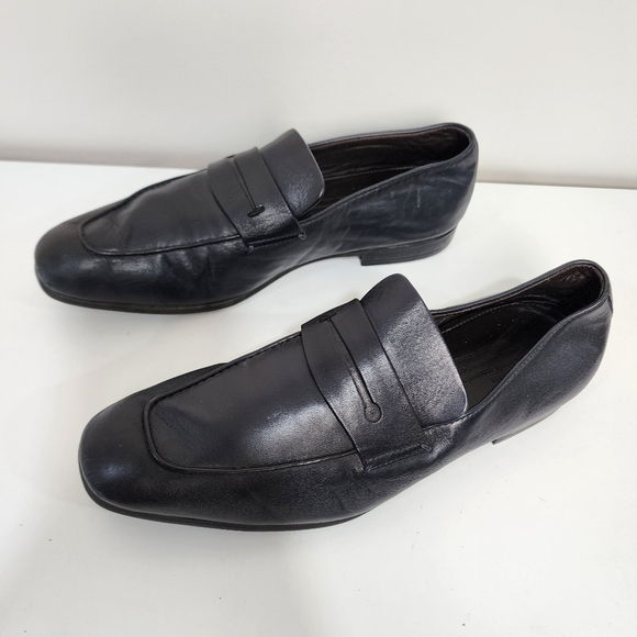 Zegna, deep navy blue leather size 9 - Picture 5 of 10